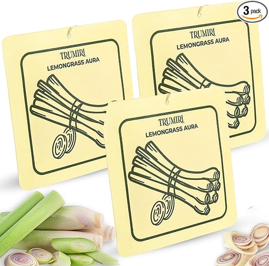 Lemongrass Aura - Room Deodorizer Gel Odor Eliminator For Home - Pack Of 3 - Bathroom Air Freshener Odor Absorber - Long Lasting Non Plug In Strong Scent For Kitchen Trash Basement Rv Closet Smell