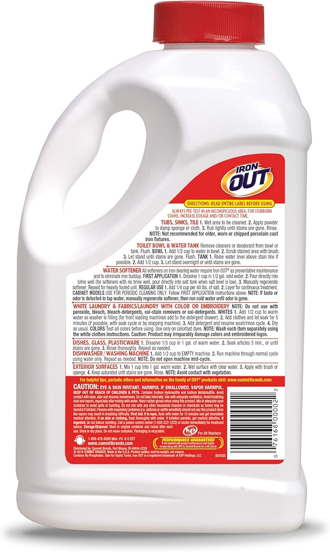 Iron Out Rust Stain Remover Powder, 4 lb 12 oz, 2 Bottles
