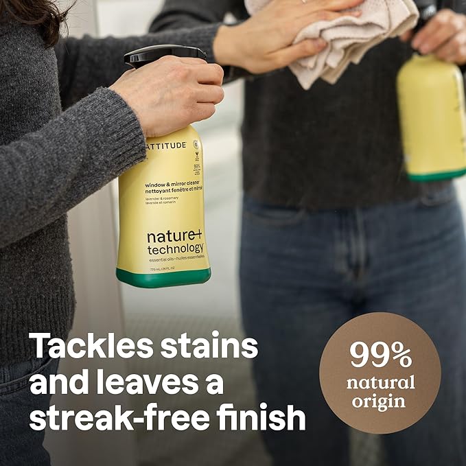 ATTITUDE Deep Clean Home Cleaning Kit – Bathroom, Tile, Floor, and Glass Surface Cleaners – Multi-Surface Cleaning Supplies for Whole Home – Streak-Free, EWG Verified Formula (4 Products)