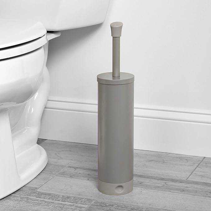 Zenna Home Nickel Smart Accessories NeverRust Rustproof Easy Clean Toilet Bowl Brush Holder (EBH1ALBNL)