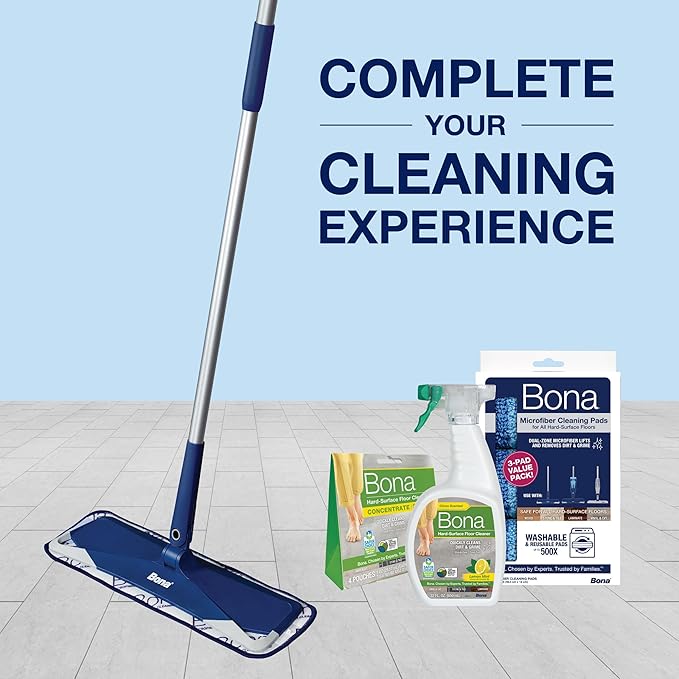 Bona® Multi-Surface Floor Cleaner Spray - 32 fl oz - Lemon Mint - Includes Filled Bottle + Concentrate Refill for Multi-Surface Floor Cleaning