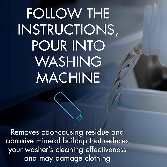 Glisten Washer Magic Washing Machine Cleaner and Deodorizer, 3 Bottles, Multicolor