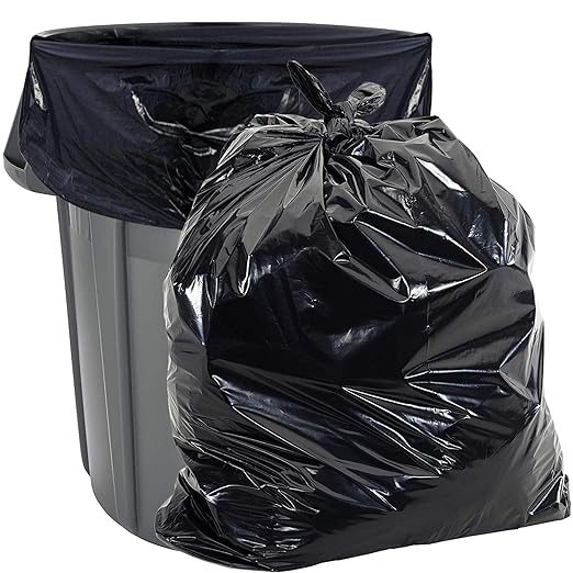 Aluf Plastics Heavy Duty 55 Gallon Trash Bags - (Value 50 Pack) - 1.5 MIL equivalent Industrial Strength Plastic 35" x 55" for 50-55 Gal Cans -Fits Toter, Rubbermaid Brute, Carlislie Bronco etc.