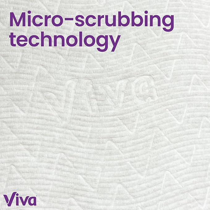 Viva Multi-Surface Cloth Paper Towels, 3 Double Rolls, 110 Sheets Per Roll (Pack of 8)