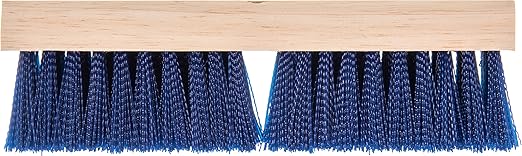 SPARTA Flo-Pac Deck Scrub Brush Floor Scrubber, Push Broom with Heavy Dutty Bristles for Outdoor Surfaces, 10 Inches, Blue, (Pack of 12)
