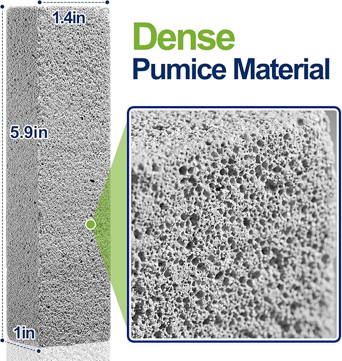 8 Pack Pumice Stone Toilet Bowl Sticks, Pumice Scouring Bars for Hard Water Rings and Mineral Buildup, Household Cleaning Stones for Toilets, Bathtubs, Sinks, Grill and Pool Tile