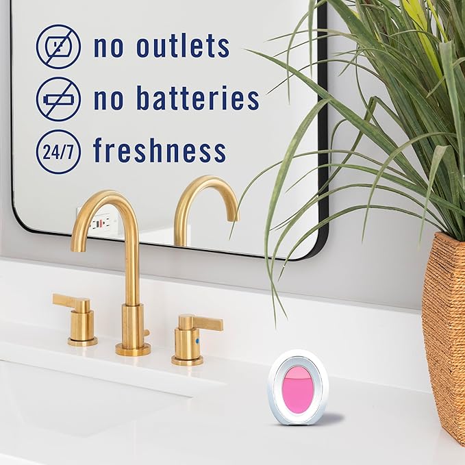 Febreze Bathroom Air Freshener, Odor-Fighting Plug-In Alternative, Home, Bathroom & Kitchen Use, Downy April Fresh Scent, 6 Count