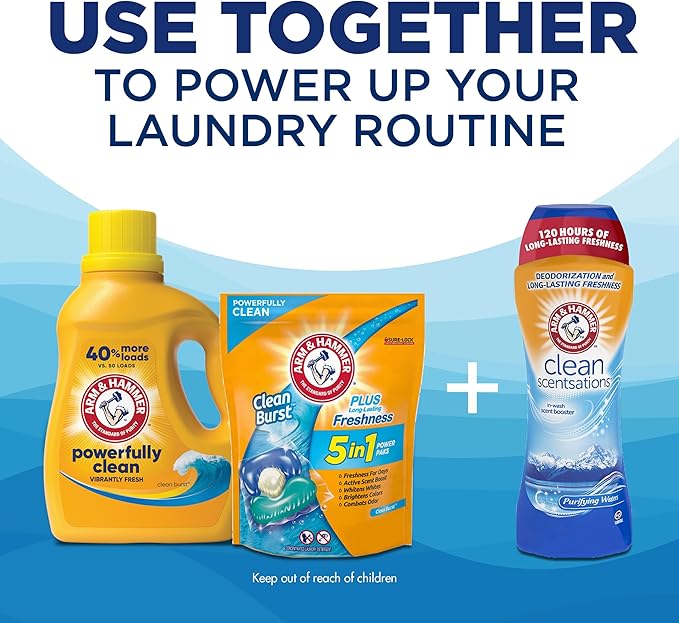 ARM & HAMMER Clean Burst, 105 Loads Liquid Laundry Detergent, 105 fl oz