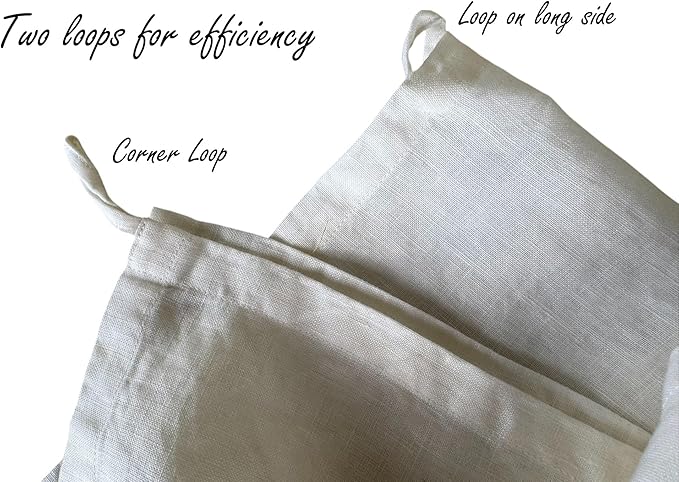 Linen Kitchen Dish Towels - 20 x 27 inch – 100% Pure Stonewashed Linen Hand Towel/Tea Towel - Set of 2 (White)