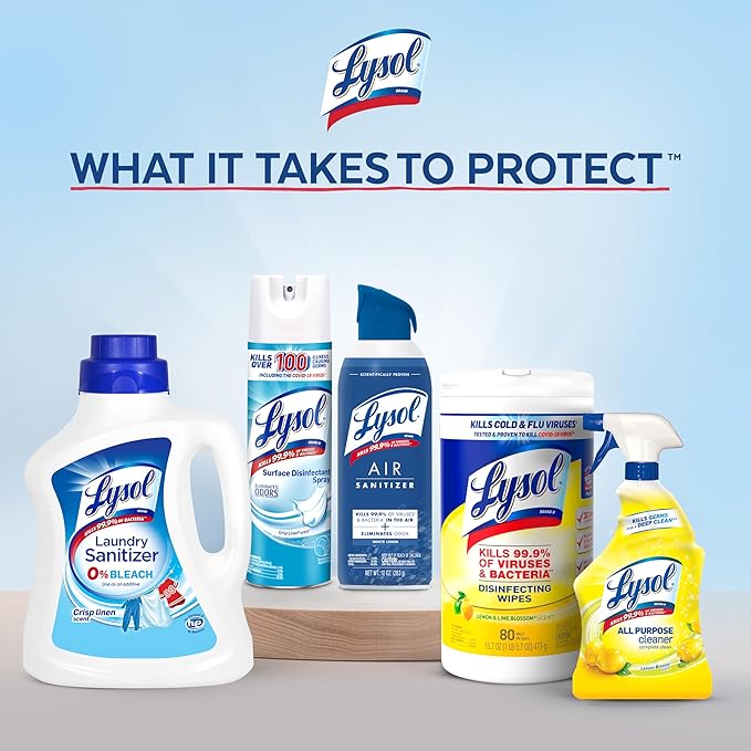 Lysol Lime & Rust Toilet Bowl Cleaner Liquid, For Limescale, Rust & Hard Water Stains, Septic Safe, Clinging Gel, Disinfects, Sanitizes & Deodorizes, Bathroom Cleaning Supplies, 24oz (2 Pack)