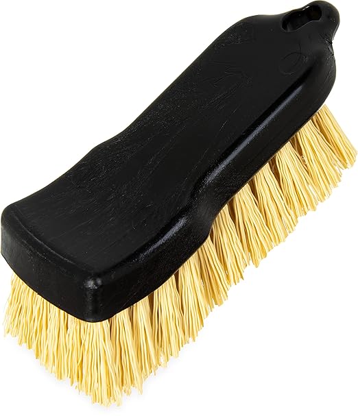 SPARTA 36501500 Plastic Hand Scrub Brush, Scrub Brush, Utility Brush With Break Resistant For Kitchen, Restaurant, Home , 6 Inches, Black, (Pack of 12)