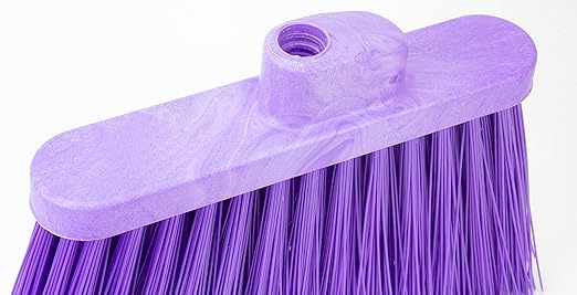 SPARTA Sweeper Broom – 12 Inch Angled Outdoor Broom Head with Durable Polypropylene Bristles, Standard Thread Compatible for Home Garage or Kitchen Cleaning, Purple