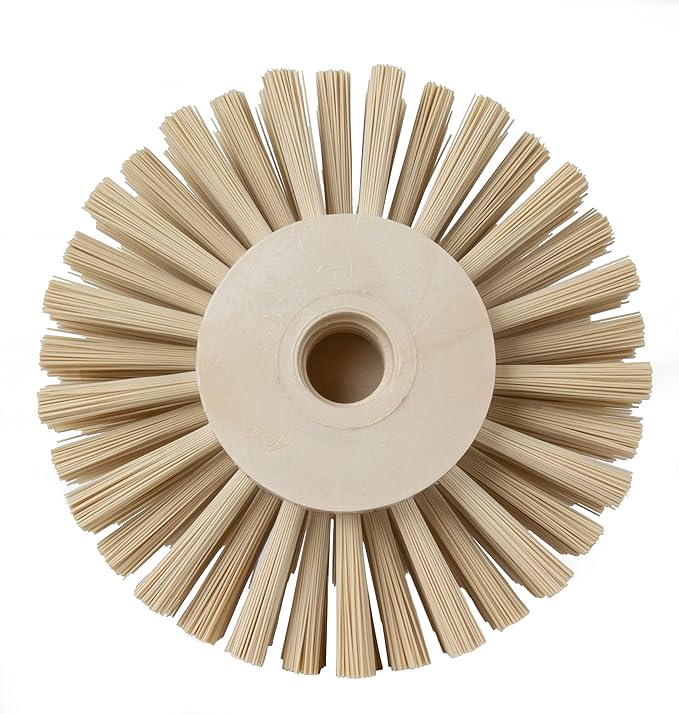SPARTA Industrial Tank Brush Head Pipe Brush Head, Drain Brush with 3/4" Thread Hole (Handle Not Included) for Commercial Use, Plastic, 5 x 3.9 Inches, Tan (Pack of 2)