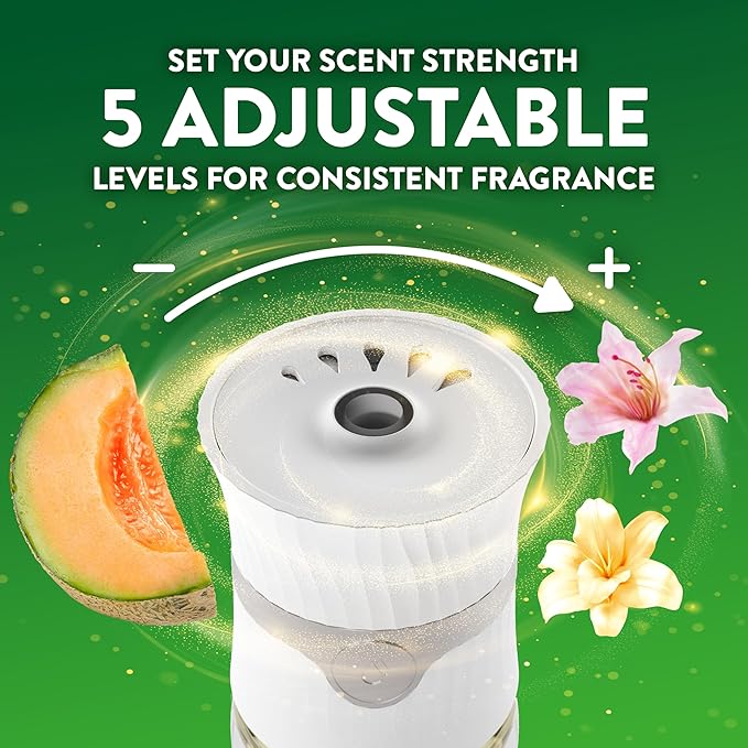 Air Wick Plug In Scented Oil Refill, Infused with Essential Oils, Plug In Air Fresheners for Home, Summer Delights, 4 ct