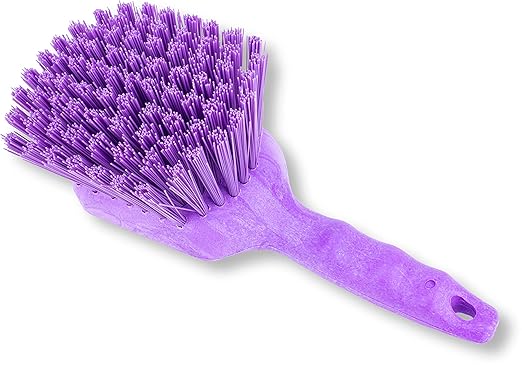 SPARTA 40541EC68 Plastic Scrub Brush, Utility Brush, Kitchen Brush With Hanging Hole For Cleaning, 8 Inches, Purple (Pack of 1)