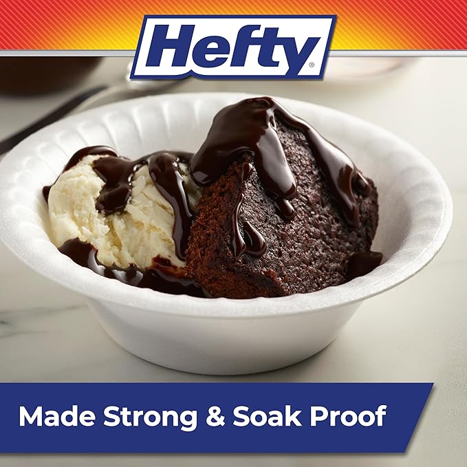 Hefty Everyday Soak-Proof Foam Bowls,12 Ounce,50 Count (Pack of 4)
