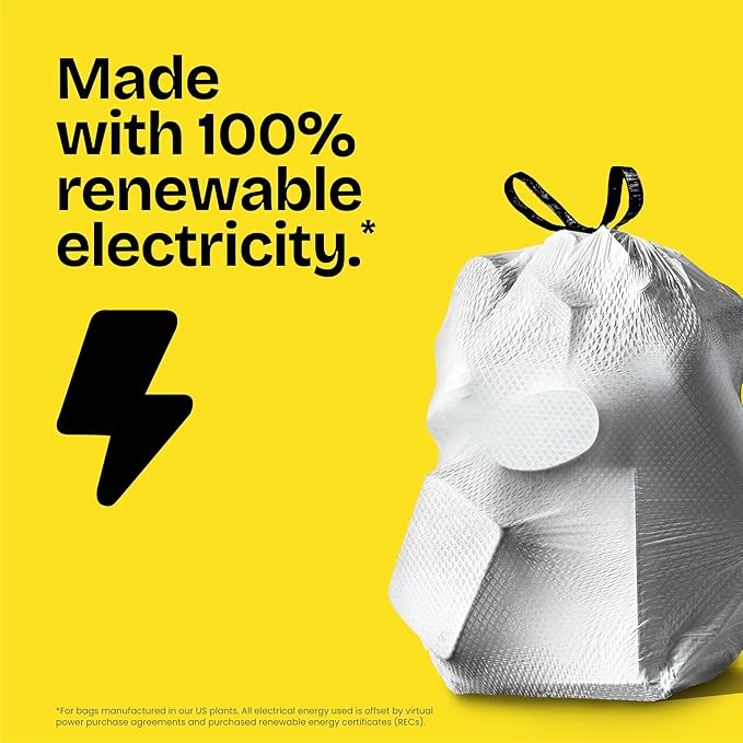 Glad Medium Trash Bags, 8 Gallon, Lemon Fresh Bleach Garbage Bags, Resists Bacterial Odors with Drawstring, 26 Count