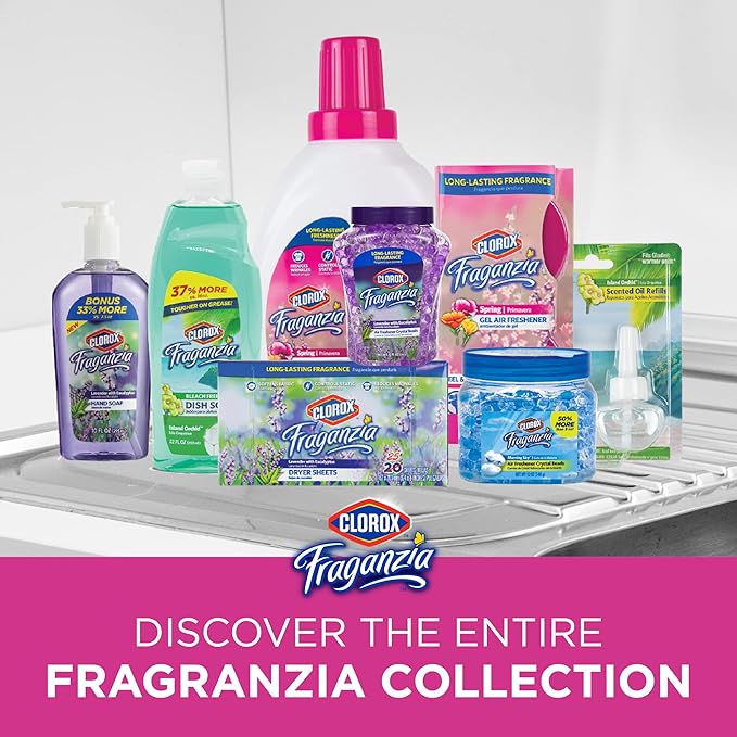 Clorox Fraganzia Crystal Beads Air Freshener, Long Lasting Room Deodorizer and Odor Eliminator Gel Beads to Freshen Home, Car, or Office, Island Escape Scent, 30 Fl Oz Resealable Pouch