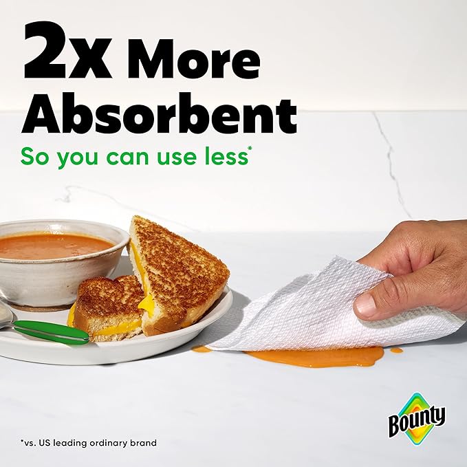 Bounty Select-A-Size Paper Towels, White, 6 Triple Rolls = 18 Regular Rolls (3 Packs of 2)
