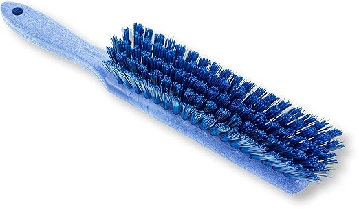 SPARTA 8 Inch Soft Counter Brush with Polyester Bristles and 5 Inch Handle, Color Coded Handheld Broom for Tables Countertops and Foodservice Surfaces, 13 Inch Overall Length, Blue