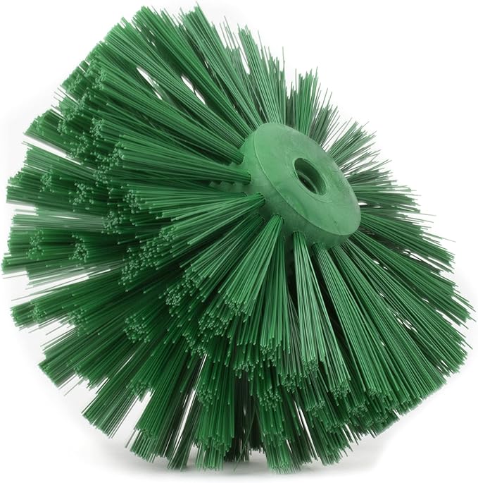 SPARTA Industrial Tank Brush Head Pipe Brush Head, Drain Brush with 3/4" Thread Hole (Handle Not Included) for Commercial Use, Plastic, 5.7 Inches, Green