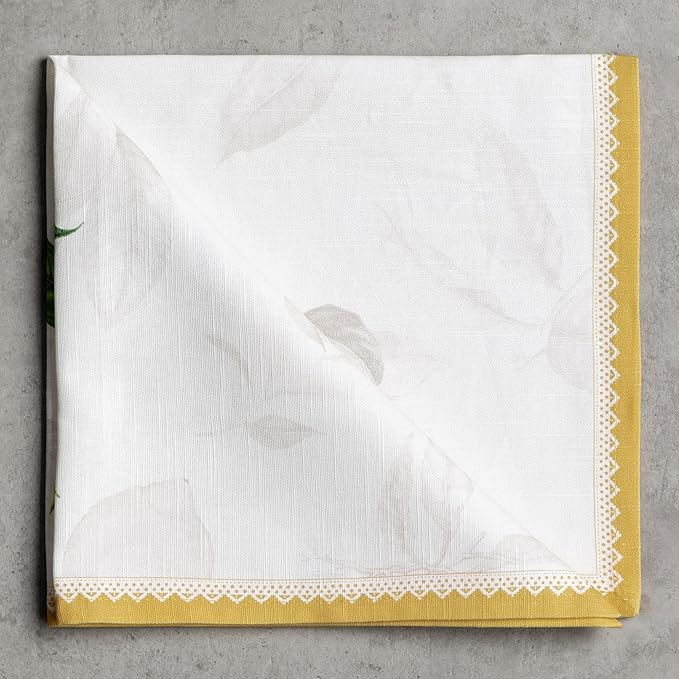 Maison d' Hermine 100% Cotton Cloth Napkins Set of 6 Everyday Reusable Square Napkins Cloth Washable Dinner Party Wedding Restaurant Hotel Kitchen Spring Summer (Limoncello, 20" x 20")