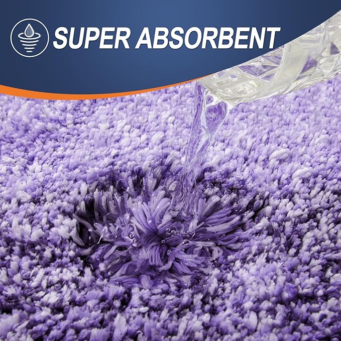 OLANLY Large Bathroom Rugs Mat 54x24, Extra Soft Absorbent Microfiber Bath Rugs, Rubber Backing, Quick Dry, Machine Washable Bath Mat for Bathroom Floor, Tub and Shower, Home Decor Accessories, Violet