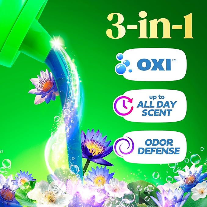 Gain Plus Liquid Laundry Detergent, Cleaner, Fresher, Now with Oxi, Waterfall Delight Scent, 170 fl oz, 129 Loads