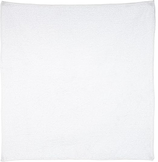 Carlisle FoodService Products 3633402 Polyester/Polyimide Blend Terry Microfiber Cleaning Cloth, 16" Length x 16" Width, White (Case of 12)