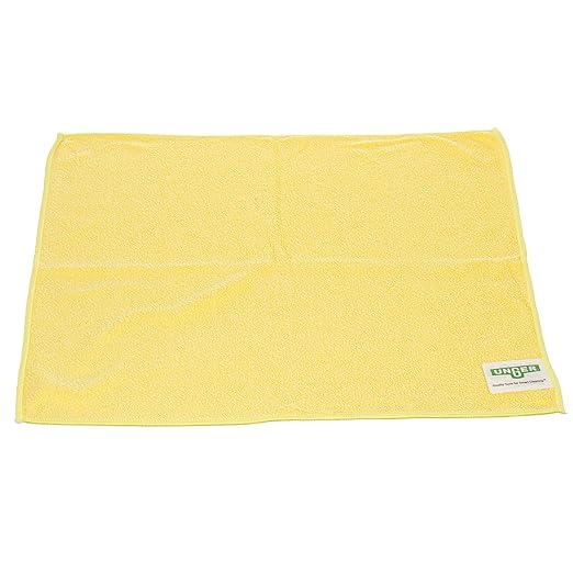 Unger MB40J SmartColor MicroWipe Microfiber Cloth, 16" Length x 16" Width, Yellow (Case of 10)