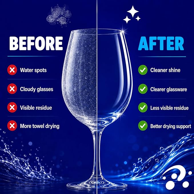 Oh Yuk Dishwasher Rinse Aid Liquid, Dishwasher Drying Agent for Spot-Free Shine, Liquid Rinse Aid for Dishes, Glasses & Silverware, Helps Reduce Water Spots & Improve Drying, Citrus Scent