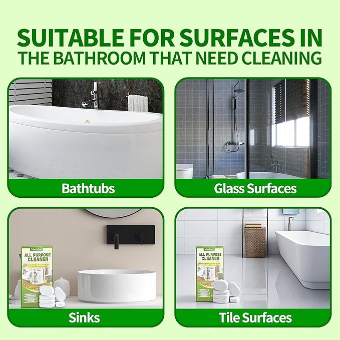 Bathroom Cleaner 6pack Cleaning Tablets for Bathtub Tabs Compatible with Whirlpool & Spa Bath System, Jets, Whirl Tubs