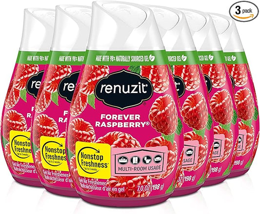 Renuzit Adjustable Air Freshener Gel, Forever Raspberry, 7 Ounces (6 Count)
