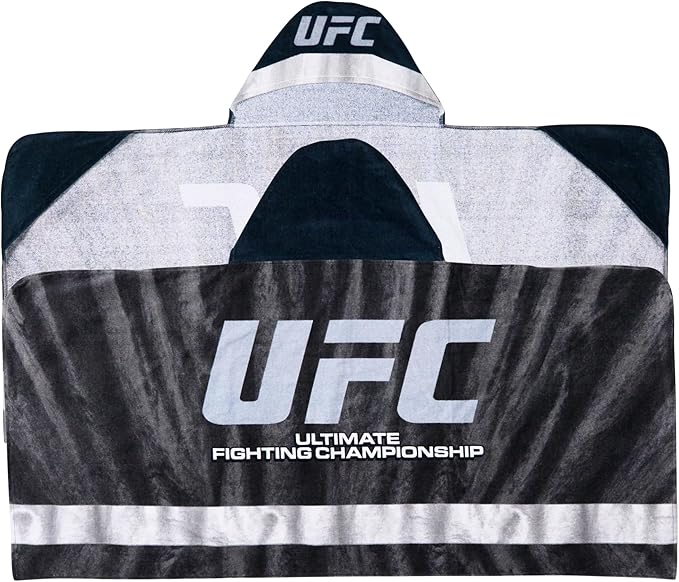 UFC Fight Night Super Soft Bath/Pool/Beach Soft Cotton Terry Hooded Towel Wrap, 24 in x 50 in, (100% Officially Licensed Product) by Franco