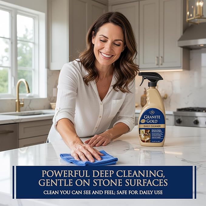 Granite Gold Daily Cleaner for Granite, Marble & Other Natural Stone & Quartz Surfaces, 32 Ounces