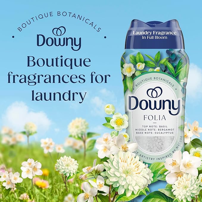 Downy Boutique Botanicals In Wash Laundry Scent Booster Beads, FOLIA Scent, 21.1 oz, Boutique Fragrances inspired by the Artistry of Nature