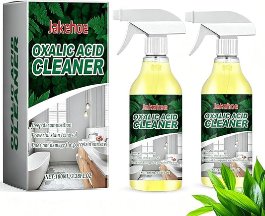 Oxalic Acid Cleaner for Bathroom & Household Surfaces, Designed for Hard Water Buildup & Surface Marks on Toilet, Tile, Tub & Concrete, Easy Spray for Routine Cleaning (2pcs)