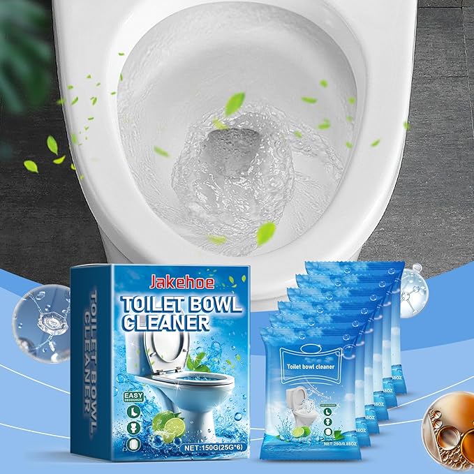 Toilet Bowl Cleaner, 150g, Easy Deodorizing Formula with Deep Cleaning Effect, 6-Pack