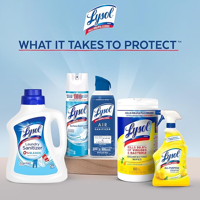 Lysol Air Sanitizer Spray with Bacterial Odor Eliminator for Home & Office, Sanitizing Air Spray, Air Freshener Alternative, White Linen Scent, 10 oz (Pack of 3)