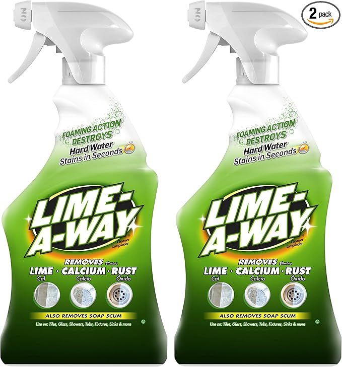 Lime-A-Way Bathroom Cleaner, Removes Lime Calcium Rust, 32 oz (Pack of 2)