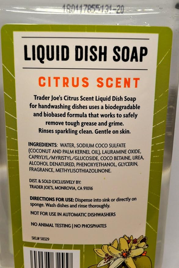 Liquid Dish Soap Citrus Scent