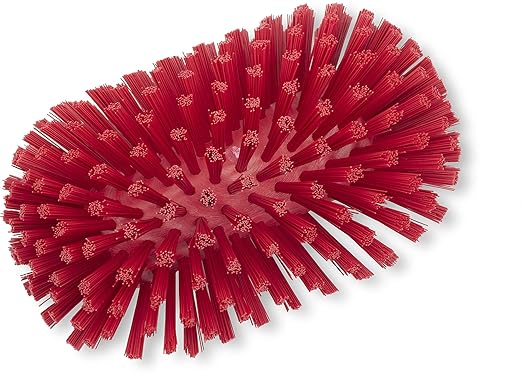 SPARTA Tank and Kettle Scrub Brush Heavy-Duty Tile Brush, Color-Coded and Handle Compatible (Sold Separately) for Optimal Access In Spacious Containers, Plastic, 5.5 X 9.5 Inches, Red