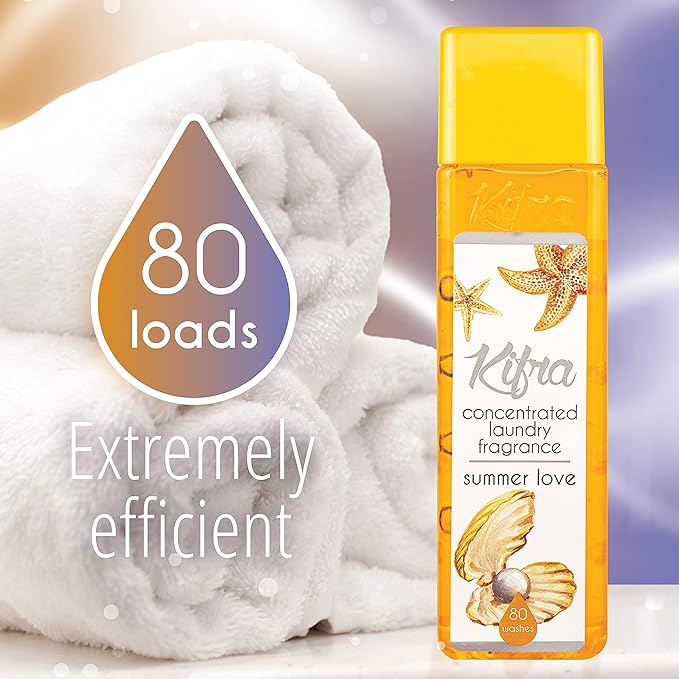 KIFRA SUMMER LOVE Concentrated Laundry Fragrance 6.76 Fl Oz 200ml 80 Washing Cycles