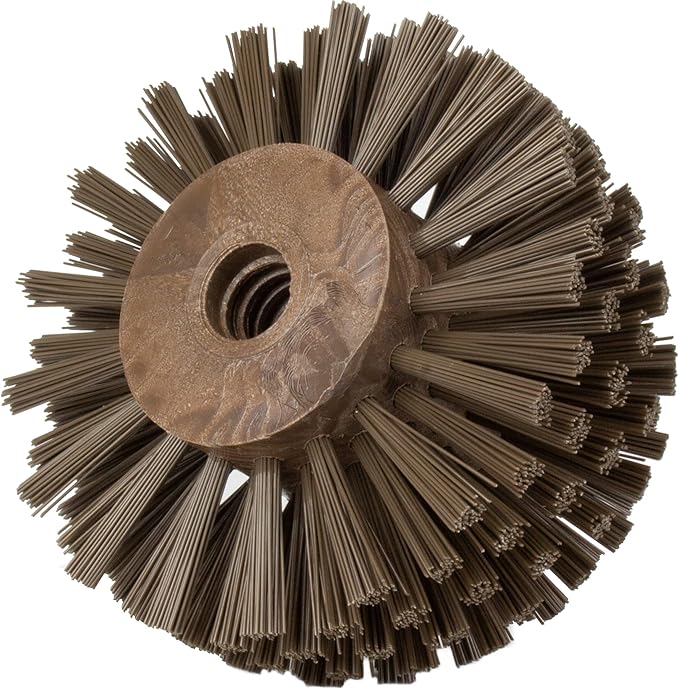 SPARTA Industrial Tank Brush Head Pipe Brush Head, Drain Brush with 3/4" Thread Hole (Handle Not Included) for Commercial Use, Plastic, 5 x 3.9 Inches, Brown