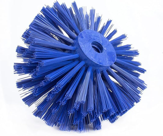 SPARTA Industrial Tank Brush Head Pipe Brush Head, Drain Brush with 3/4" Thread Hole (Handle Not Included) for Commercial Use, Plastic, 7 x 5.7 Inches, Blue (Pack of 2)