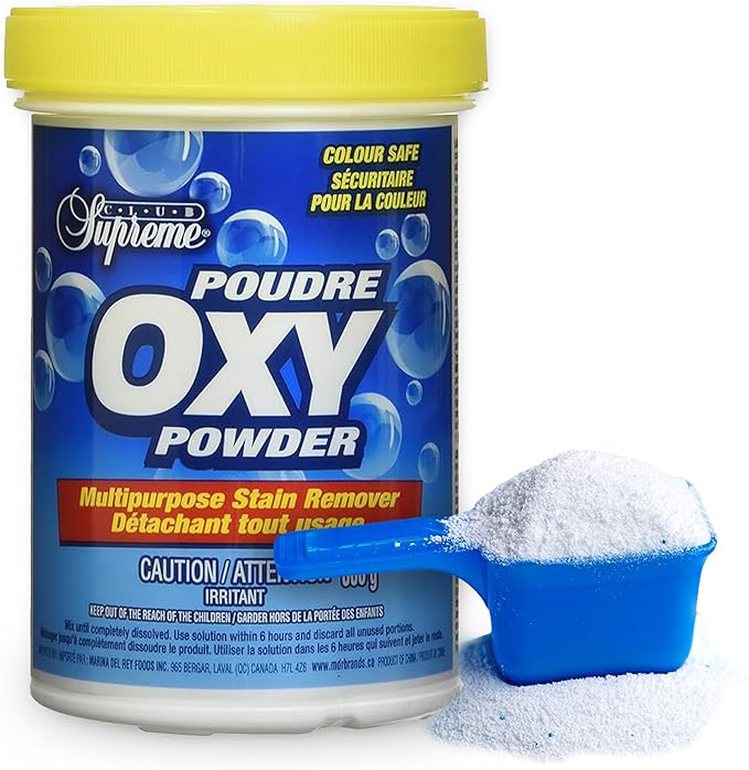 Club Supreme Cleaning Supplies - Oxy Powder Detergent Multipurpose Clean - Stain Remover Color Safe 500G