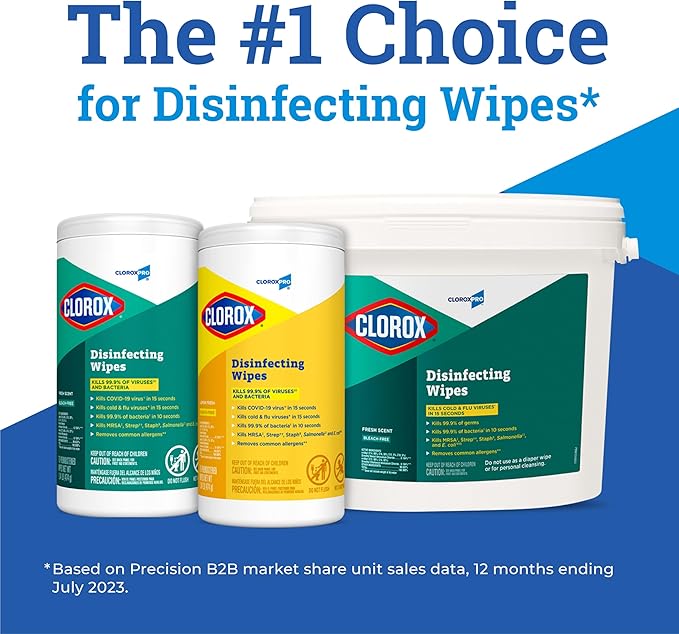 CloroxPro Clorox Disinfecting Wipes, Fresh Scent, 75 Count (Package May Vary)