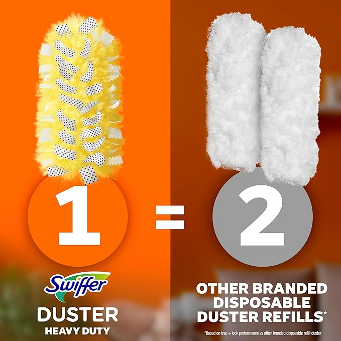 Swiffer Dusters Heavy Duty Multi-Surface Duster Refills for Cleaning, Lavender, 11 Count (Pack of 3)