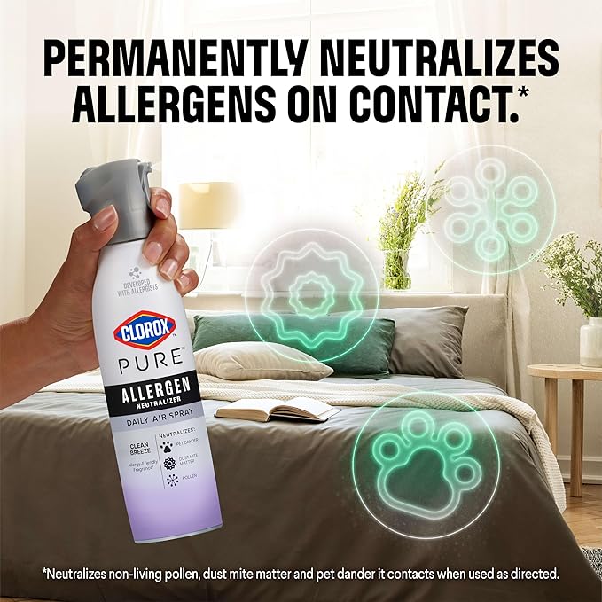 Clorox PURE Allergen Neutralizer Daily Air Spray, Nighttime Calm, 8 Ounces