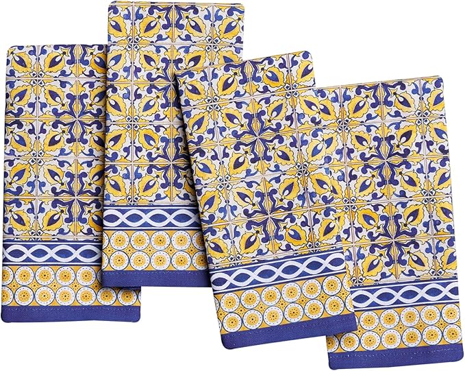 Maison d' Hermine 100% Cotton Cloth Napkins Set of 4 Everyday Reusable Square Napkins Cloth Washable Dinner Party Wedding Restaurant Hotel Kitchen Spring Summer (Ceramic, 18" x 18")